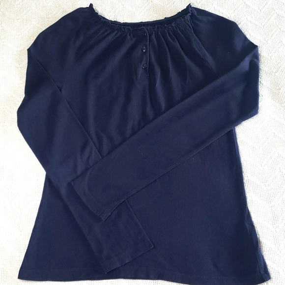 Gap Kids Girls Size M (8) Navy Blue Long Sleeve Cotton Top - Picture 2 of 3